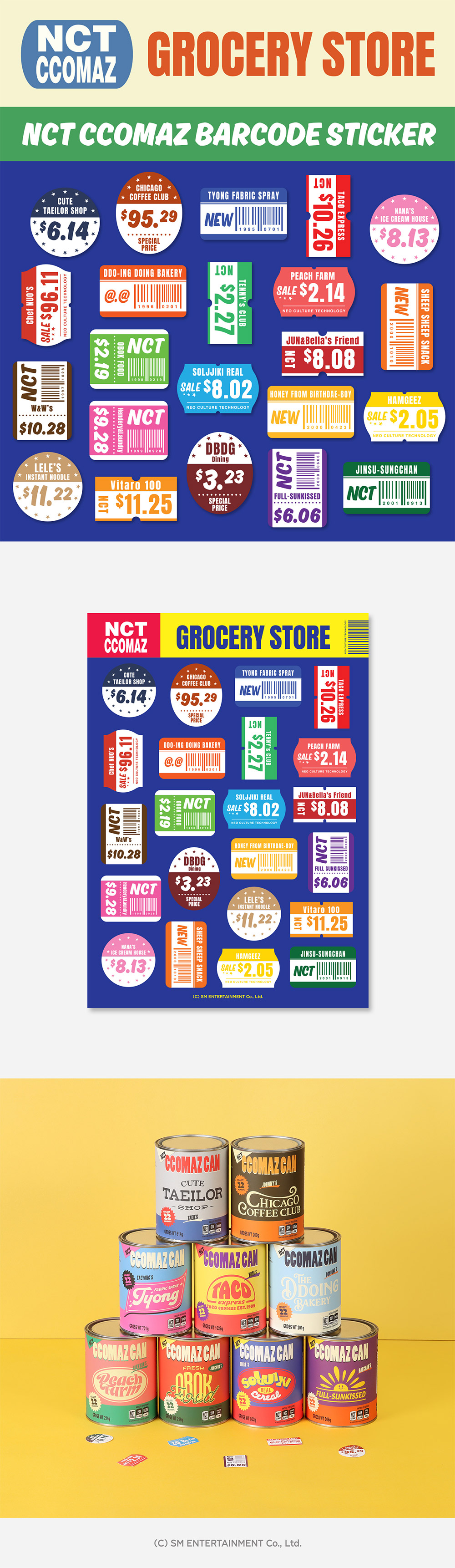 NCT CCOMAZ GROCERY STORE - CCOMAZ BARCODE STICKER
